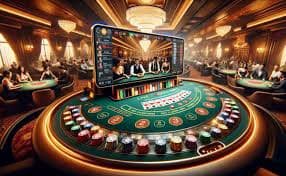 Live dealer room at dadu55, where every Dice Game roll is broadcast in real time. Live dealer rolling two dice on the dadu55 studio table